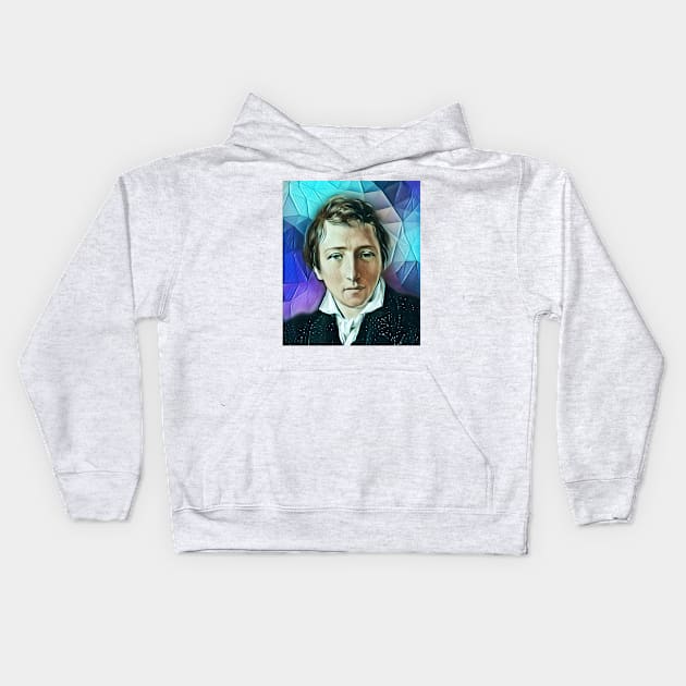 Heinrich Heine Portrait | Heinrich Heine Artwork 6 Kids Hoodie by JustLit